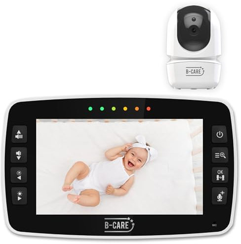 B-care Twinkle Regular Babyphone mit Kamera und Fernsteuerung | 4.3 Zoll HD Baby Kamera | Babyphones & Überwachung | Babyphone mit Gegensprechfunktion | Erweiterbar bis 4 Baby Kamera