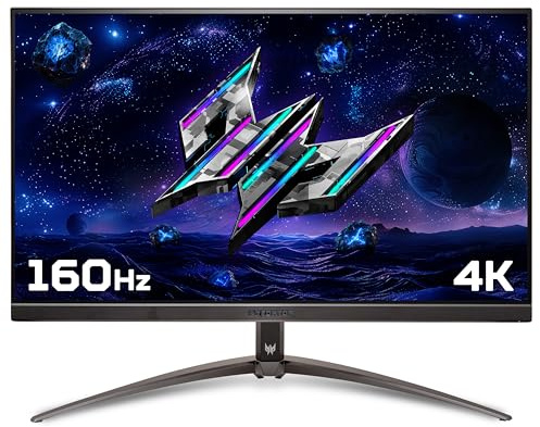 acer Predator XB273KV3 27 inch 4K UHD (3840 x 2160) Gaming Monitor - 160Hz, 0.5ms, IPS Panel, FreeSync Premium, 95% DCI-P3, HDR400, Height Adjustable Stand, Speakers, DisplayPort, HDMI