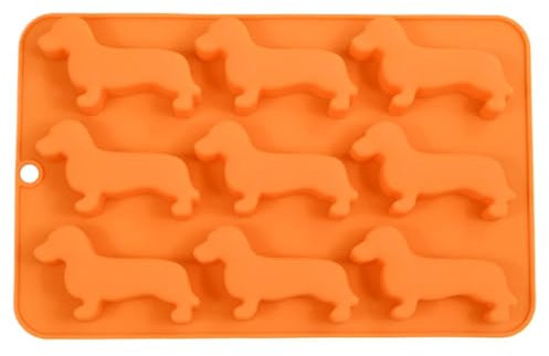 Molde de silicona para hielo, moldes de silicona en forma de perro, moldes de chocolate de 9 cavidades, moldes de silicona para galletas, moldes de pastel de hielo, moldes de pudín de gelatina, moldes