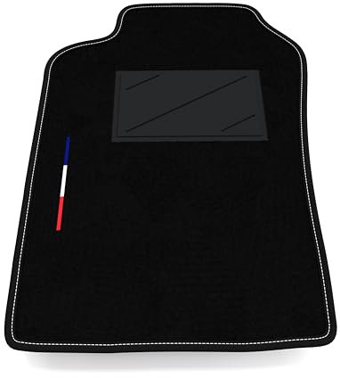 Automatte nur auf der Fahrerseite, 1 Stück, kompatibel mit Toyota Avensis 1997-2003 | 1 maßgeschneiderter Teppich, Frankreich-Flagge