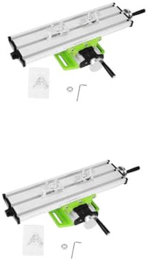 POPETPOP 2sets Tavolo Multifunzionale Per Trapano e Fresatrice Strumento Compatto e Stabile Per Lavori Di Precisione Completo Di Morsa e Accessori Inclusi