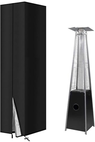 Canyonus Patio Heater Cover with Zipper and Drawstring, 221 x 61 x 53 cm | Waterproof, Windproof, 420D Heavy Duty, Garden Pyramid Heater Cover
