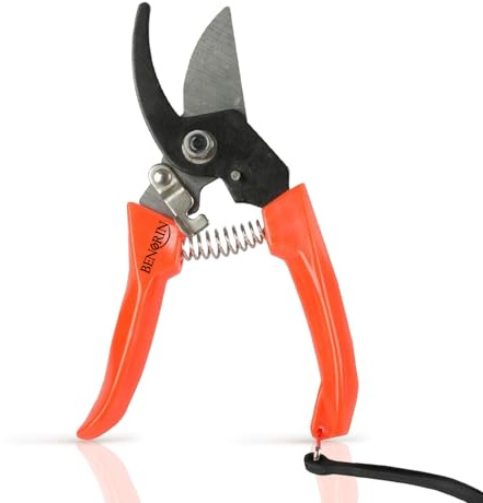 BENGRIN Sécateur d'élagage de jardin – Très résistant, sécateur manuel tranchant pour le jardinage, coupe-plantes professionnel, prise en main confortable, idéal pour les jardiniers, outils de jardin