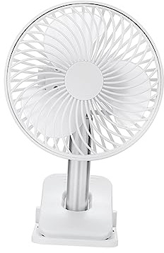 CONGARTENO Ventilador USB Portátil Multifunción con Clip Flexible y Luz Mini Ventilador Silencioso para Oficina y Hogar Diseño Ligero y Compacto Color Blanco
