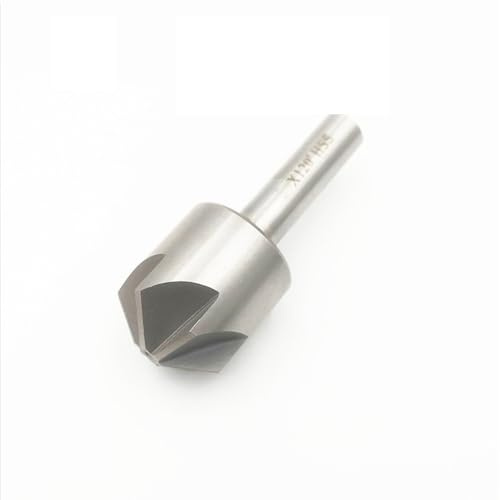 LLMWFA Broca de biselado de 6, 20, 35 y 50mm, chaflán multihoja, taladro avellanador de vástago recto de 120 grados, fresa HSS, 1 ud.(35mm x 120)