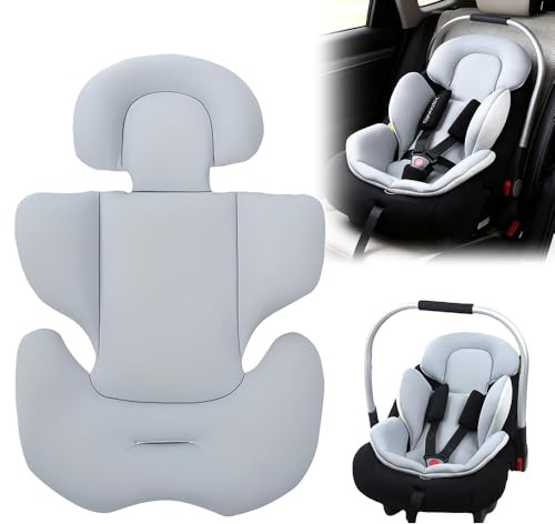 NAVESO Universale Neugeboreneneinsatz Babyschale, Neugeborenen Einsatz, Neugeborener Kopf-Stützkissen Und Körper-Stützkissen, Weiches Sitzauflage für Babyschale und Kinderwagen