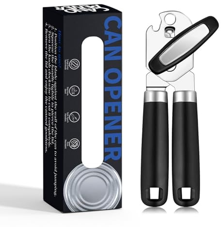 Abrelatas Manual, 3 in 1 Manual Can Opener, Adjustable Can Opener, Stainless Steel, Magnet for Lifting Lid, Professional Abre Botes Tarros, For Families, Women, Children and Seniors