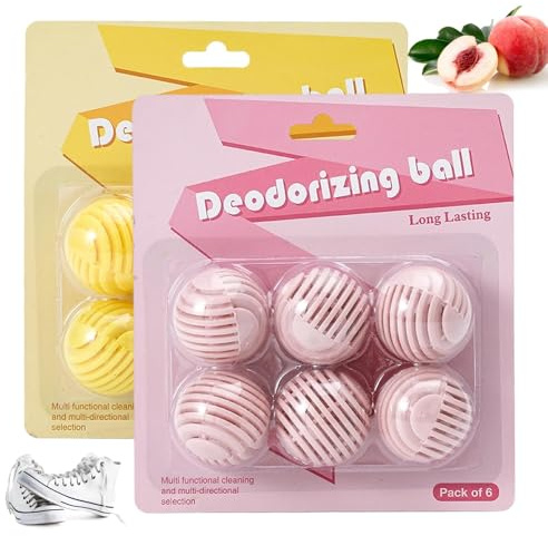 12 Pcs Shoe Deodorizer Balls, Shoe Deodorizer Balls, Effective Shoe Odour Eliminator for Sports and Office Footwear, Long-Lasting Freshness Solution for Athletic and Professional Use