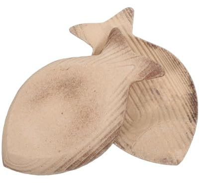 SEWACC Lot de 2 Plateaux Décoratifs en Bois Forme Poisson, Grand Format 23,6 X 15 X 3 Cm, Vide-Poches Naturel pour Clés et Bijoux, Plateau Polyvalent pour Entrée et Salle de Bain,