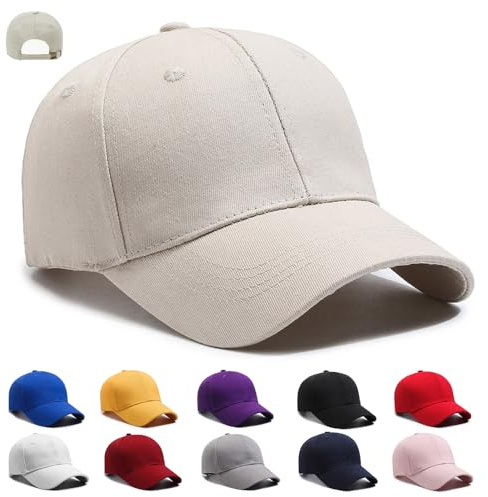 XingRuize Regolabile Cappellino da Baseball, Baseball Unisex Adulto, 100% Cotone, One Size, Cappellino Uomo con Visiera, per Donna Uomo, Pesca, Tennis, Corsa