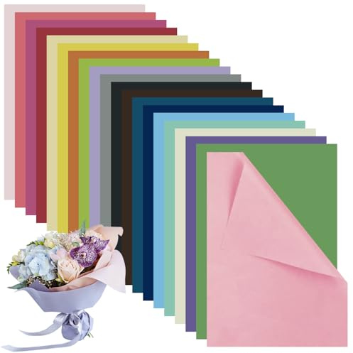 200 Hojas de Papel de Seda, 21x30cm para Embalaje, 20 Color - Ideal para Envolver Regalos, Almacenar, Embalar, Arte y Manualidades