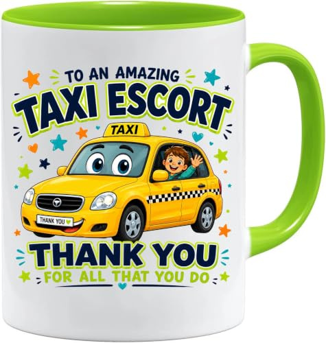 Jungle Mug | Thank You Taxi Escort Mug | School Taxi Escort Appreciation Gift | End of Term Thank You Present | Leaving Gift for Escort Staff | Ceramic Coffee Mug 11oz