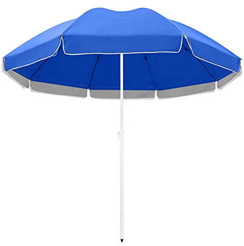 ACXZ Ombrellone da Giardino 2,2 m Piccolo con manovella, ombrellone da Tavolo per Esterni per Portico, Prato, Balcone, Bordo Piscina, Senza Base, Verde/Blu