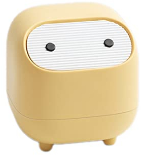 Verve Jelly Tischabfalleimer Mit Deckel, Mini Tisch Abfalleimer Kosmetikeimer Mülleimer, Niedlicher Cartoons Abfalleimer Für Küche Badezimmer Büro Schreibtisch Bett Geruchsdichter Klein