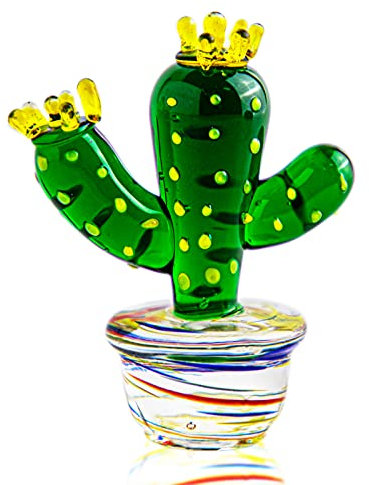 LiuliuBull Glas Tischplatte Kaktus Mini Topf Ornament Tropische Pflanzen Schreibtische Dekor Geschenke für Kinder Büro Home Weihnachtsfeier-Mittelstück