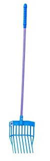 Red Gorilla Tidee Mini Bedding Fork with Straight Handle Small Lightweight for Stable Bedding Mucking Out Metal Pitchfork for Hay and Garden Compost 1m Long (Blue)