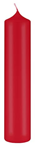 Altarkerzen (10% BW Anteil) (Bienenwachs Kerzen Weihnachtsrot Erdbeere 300 x Ø 60 mm, 4 Stück, Kerzen mit Dornbohrung in RAL Kerzengüte Qualität