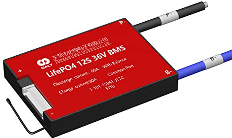 Daly BMS 12S LiFePO4 36V 60A, Placa Protección, para Bateria 18650, Bateria Litio 3.7v, con Equilibrio, NTC, Protección contra Sobrecarga etc.