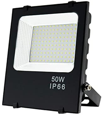 LEDUNI ® Foco Proyector LED Exterior Floodlight LED Impermeable IP65 Iluminación exterior, De uso para jardín, patios, parking, hotel, naves (3000K, 50W)