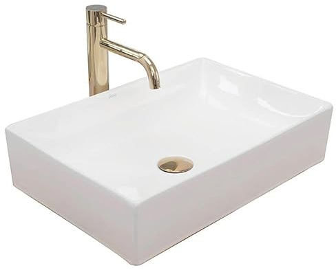 Rea INGA VIT Tvättställ badrum Handfat 510 x 345 x 120 mm Keramik (Vit)