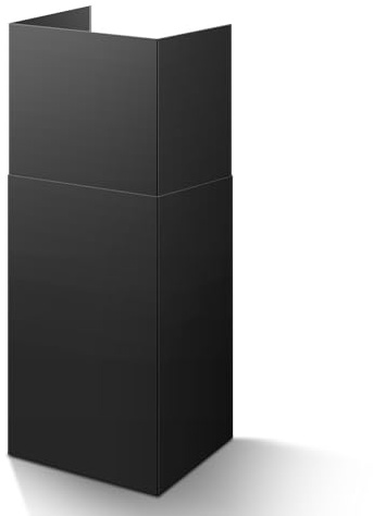 Range Hood Black Two-Piece Chimney Cover for Tieasy USCX08T75 Wall Mount Range Hood