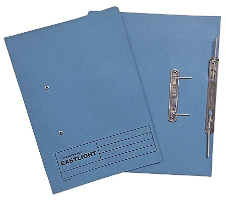 Eastlight Transfer Spring File, 38mm Foolscap, Colour Blue, Box 25 (Colours May Vary)