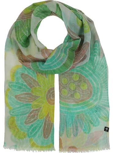 FRAAS Stola mit floralem Design - 70 x 180 cm - leichter Schal mit Blumen-Muster - Sustainability Edition