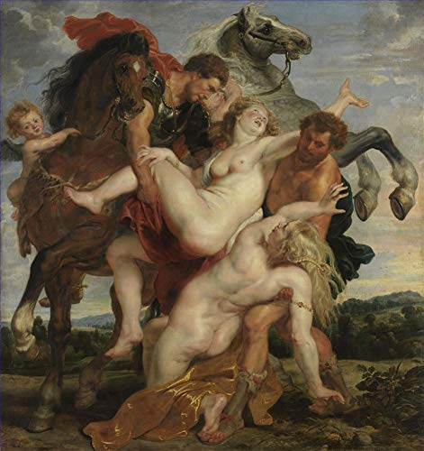Toperfect Ölgemälde auf Leinwand, 2 berühmte Wandkunst, Vergewaltigung der Töchter von Leucippus Barocker Akt von Peter Paul –03, €50-2000 Handgemalt von Lehrern der Kunstakademien