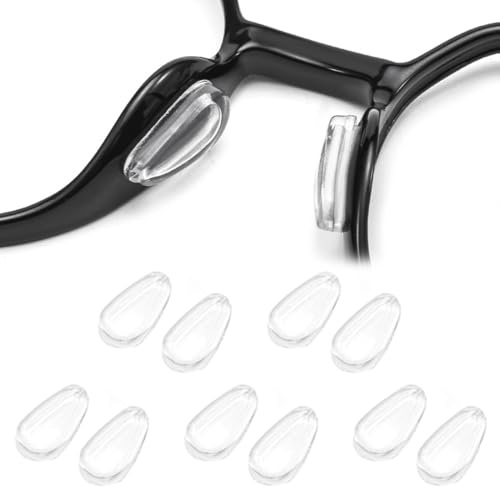 AYVRUOP Coussinet Lunettes Nez, Plaquettes de Nez de Coussin Gonflable Coussinets Adhésifs pour Lunettes Antidérapants de Chambre à Air, 5 Paires