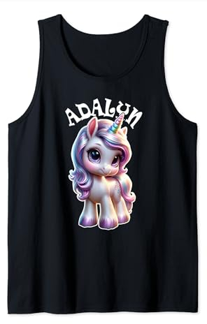 Adalyn süßes Einhorn-Design für Mädchen, Name Adalyn Tank Top