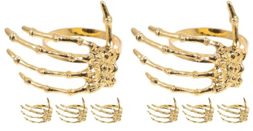 Operitacx 8stücke Halloween Serviettenringe - Dekorative Tischaccessoires Für Festlichkeiten Und Feiern Wiederverwendbar Leicht Zu Reinigen Für Halloween-Dinner Und Partys