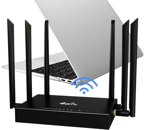 Routeur intelligent Internet sans fil, routeur WiFi sans fil domestique - Routeur WiFi Smart Home Internet par satellite illimité,Routeur WiFi à 6 antennes omnidirectionnelles pour téléphone portable,