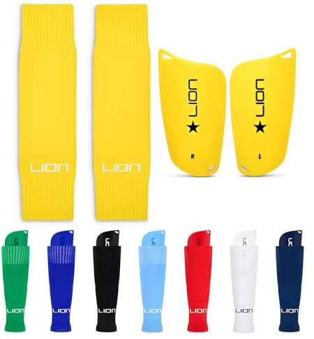All-in-One Football Sleeve & Shin Guard for Kids – Football Sleeves Have Built-In Pocket – Match Your Team Kit Colours
