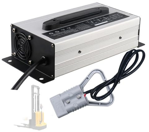 WLEJSL Chargeur Batterie Plomb Acide Haute Puissance 1200 W 60 V 15 A pour Chariot Élévateur Électrique avec Prise Sortie Anderson 50 A/120 A/175 A/350 A pour Transpalette et Autolaveuse,A2,50A