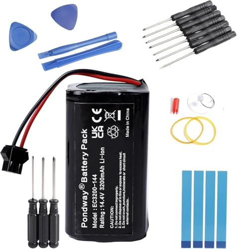 PONDWAY 3200 mAh 14,4 V Batería de repuesto compatible con Deebot N79S DN622.11 DN622 DN622.31/para Robovac 11 15C Max 35C/para Conga Excellence 950 990 1090/para Tesvor X500/Para Shark: RV7 00 RV7 20