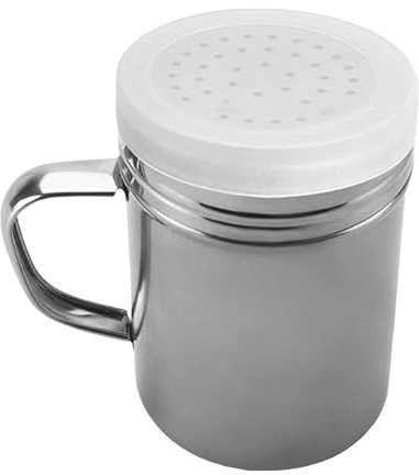 Saliera in metallo, agitatore per dragaggio, salina in metallo, draga in acciaio , condimento shakers, shaker per condimenti antiruggine, a maglia fine, per draga, cucina, barbecue