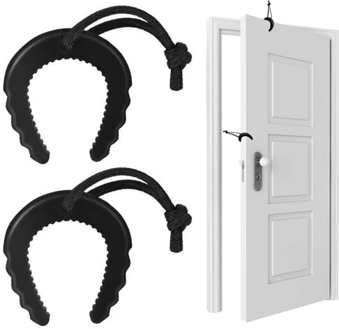 2 Stück Klemmschutz dür Türen, Kinder Türklinken Stopper Schwarz Multifunktional Fenster Stopper Tür Klemmschutz Baby Türstopper Klinke für Fenster und Türen