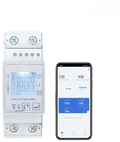 EpheyFIF For Tuya Smart For ZigBee Energy Meter Single Phase 80A Din Rail Power Monitor