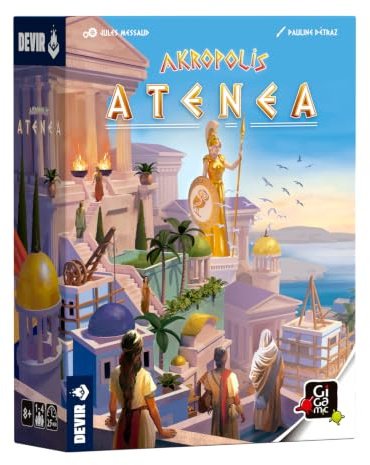 Devir - Akropolis: Athena, expansión del Juego de Mesa de Estrategia y construcción de Ciudades de la Antigua Grecia, para 1 a 4 Jugadores, +8 años, Requiere Juego Base | Versión española