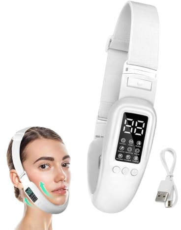 Dispositivo Lifting Facial Efecto V Aparato Eléctrico De Belleza De 8 Modos | Herramienta De Masaje Facial En V Con 15 Niveles para Tensar y Esculpir la Mandíbula, Mejillas, Cuello, Cuidado de la