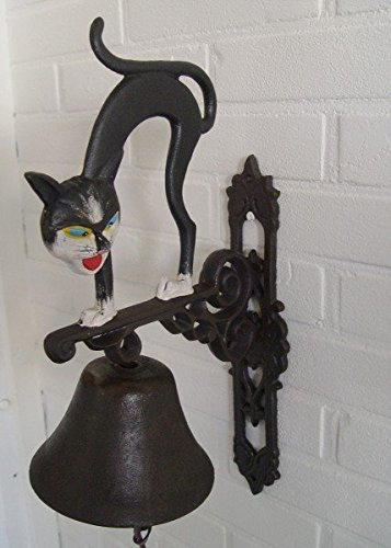 Luxus Pur UG Gusseisen Dekoration Katze Glocke Hauseingang Klingel Antik
