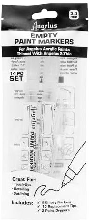 Angelus Empty Paint Marker Set, 3 mm, Clear