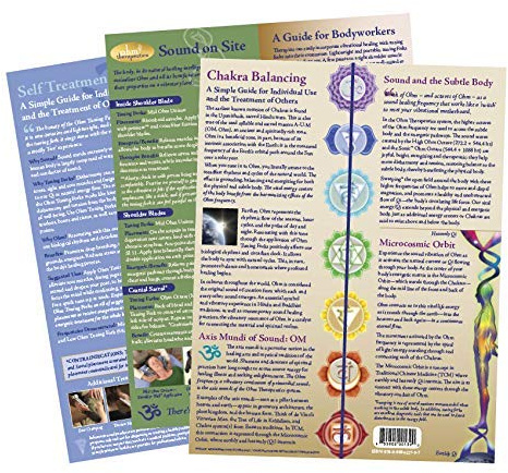 Ohm Therapeutics Stimmgabel-Behandlungstabellen (3) – für Massagetherapie, Energiepraktiker, Chakra-Balancing & Klangtherapie