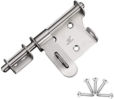 1 Stück Edelstahl Slide Bolt Verriegelung, Torriegel Schieberiegel Schloss, Rostfrei Stehlen Verriegeln Gleiten Bolzen Tür Verriegeln Sperren, für Schuppen Türen, Tore