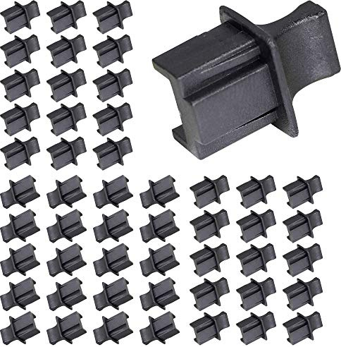 Netzwerkdose Lan Port Staubschutz,Scnhwarz Ethernet Port RJ45 RJ-45 Anti Staub Schutz Stecker Kappe 50P Stücke