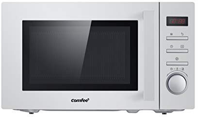 Comfee CMSN 20di Si Mikrowelle/Solo-Mikrowelle Mit Express-Funktion/ 8 Voreingestellte Menüs/Timer/Innenbeleuchtung/LED-Digitalanzeige/20L / 700W /Silber