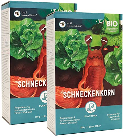 Plantura Bio-Schneckenkorn, regenfester Power-Wirkstoff, hochwirksame Schneckenbekämpfung an Obst Gemüse & Zierpflanzen, schonend für Haustiere, Vorteilspack: 700 g für 1000 m²