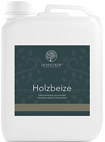 Lignocolor Holzbeize (5 L, Weiss) umweltfreundliche Beize auf Wasserbasis für Holz