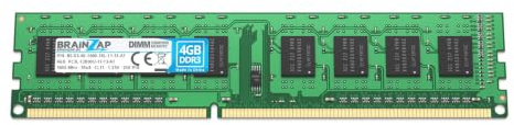 BRAINZAP 4GB DDR3 1600MHz PC3L-12800U-11-13-A1 DIMM CL11 1Rx8 1.35V Unbuffered Non-ECC Memoria RAM para PC de sobremesa Módulo de Memoria Memory