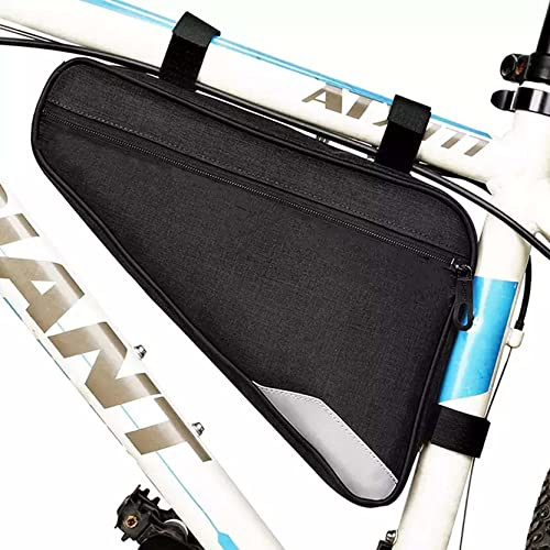 Carspeed Borsa Bici Telaio MTB Impermeabile, Borsa Triangolare Bici Bicicletta, Borsa Telaio Ciclismo Riflettente con chiusura zip Grande capacità